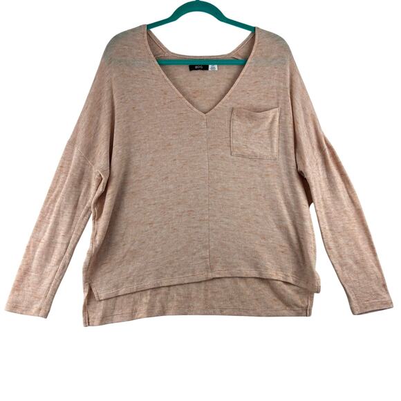 BDG Long Sleeve Sweater Top Women's Way Oversized Small Heathered Rust/Cream - Picture 1 of 9